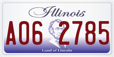 IL license plate A062785