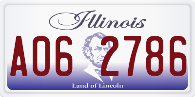 IL license plate A062786