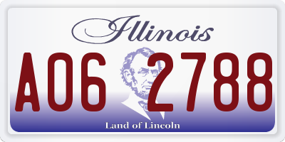 IL license plate A062788