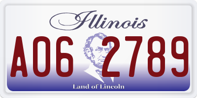 IL license plate A062789