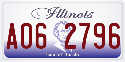 IL license plate A062796