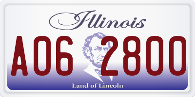 IL license plate A062800