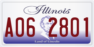 IL license plate A062801