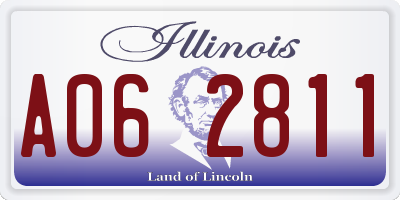 IL license plate A062811