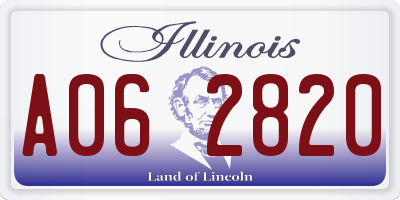 IL license plate A062820