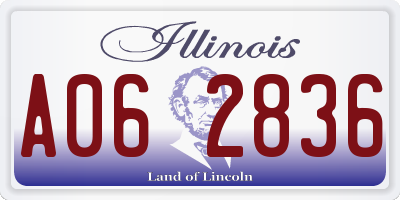 IL license plate A062836
