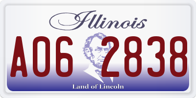 IL license plate A062838
