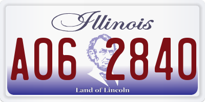 IL license plate A062840