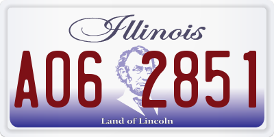 IL license plate A062851