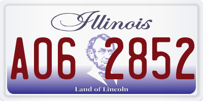 IL license plate A062852