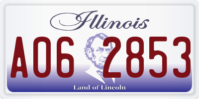 IL license plate A062853