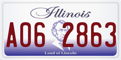 IL license plate A062863