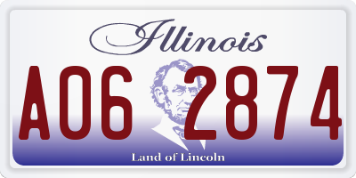 IL license plate A062874