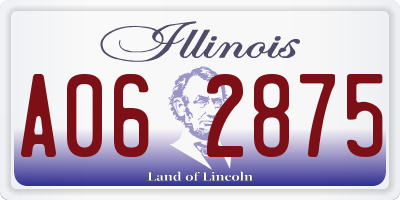 IL license plate A062875