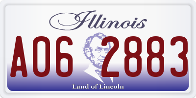 IL license plate A062883
