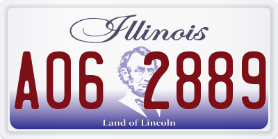 IL license plate A062889