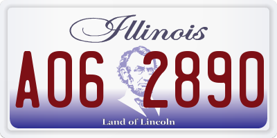 IL license plate A062890