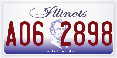 IL license plate A062898