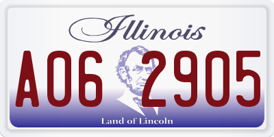 IL license plate A062905