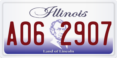 IL license plate A062907