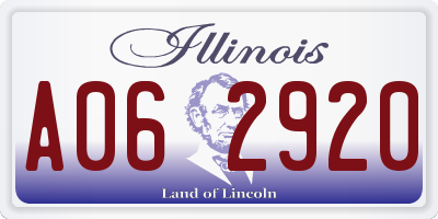 IL license plate A062920