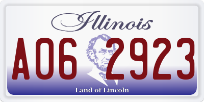 IL license plate A062923