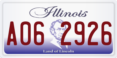 IL license plate A062926