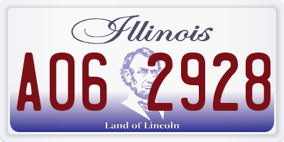 IL license plate A062928