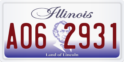 IL license plate A062931