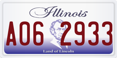 IL license plate A062933