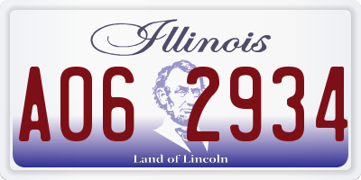 IL license plate A062934