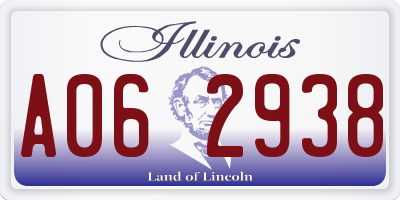 IL license plate A062938