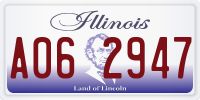 IL license plate A062947