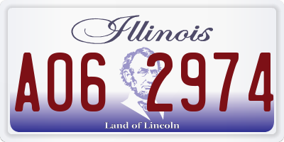 IL license plate A062974