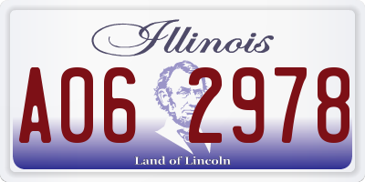 IL license plate A062978
