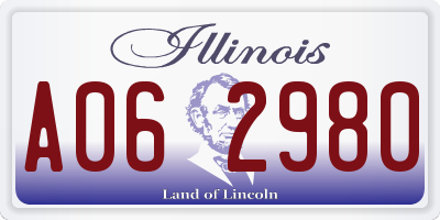 IL license plate A062980