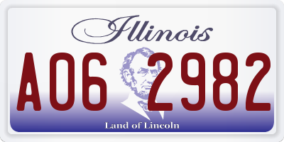 IL license plate A062982