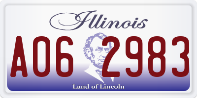 IL license plate A062983