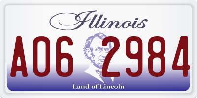 IL license plate A062984