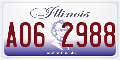IL license plate A062988