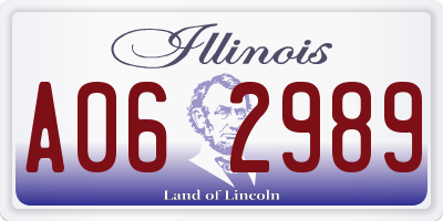 IL license plate A062989