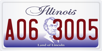 IL license plate A063005