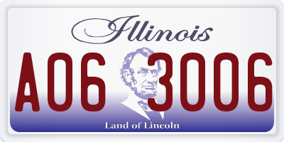 IL license plate A063006