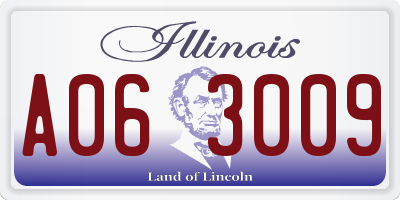 IL license plate A063009