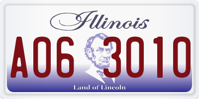 IL license plate A063010