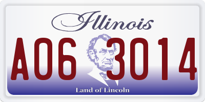 IL license plate A063014