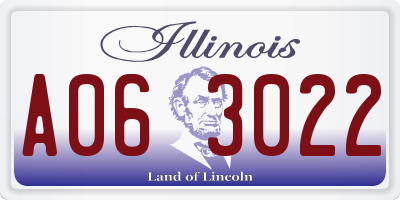IL license plate A063022