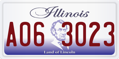 IL license plate A063023
