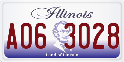 IL license plate A063028