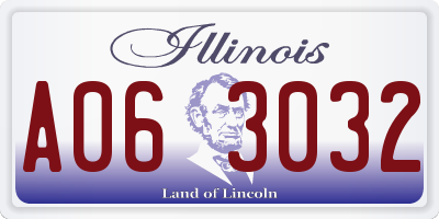 IL license plate A063032